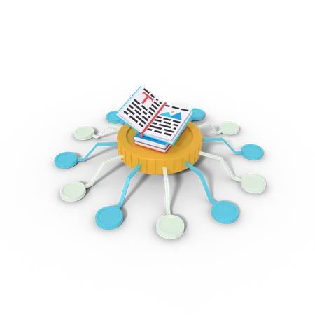 Ebook network  3D Icon