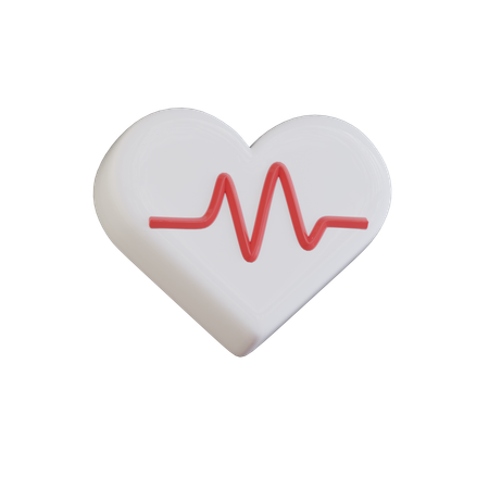 Ecg Heart  3D Icon
