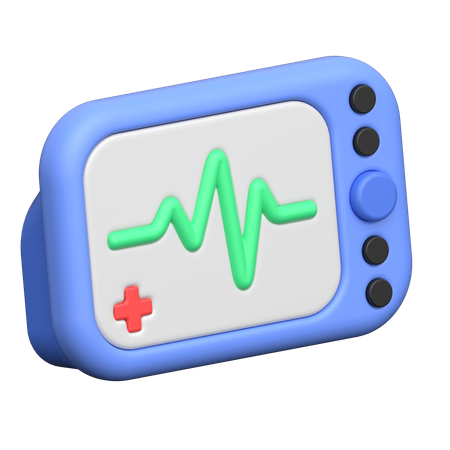 ECG Heart Rate Monitor  3D Icon