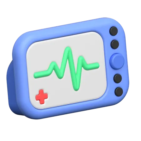 ECG Heart Rate Monitor  3D Icon