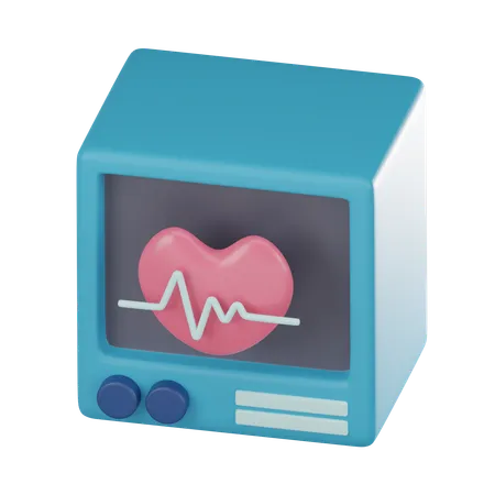 Ecg Icon To Represent Cardiac Care Vital Signs Tracking And Electrocardiogram Procedures In Your Digital Projects 3 D Render Illustration 3D Icon
