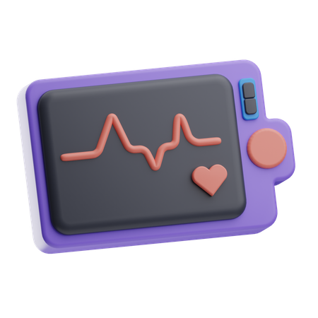 Appareil à ECG  3D Icon