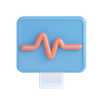 heartbeat monitor 3d logo
