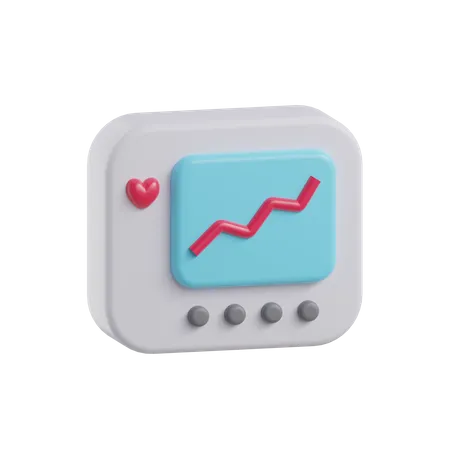 ECG Machine  3D Icon