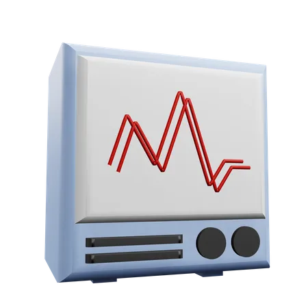 Ecg Machine  3D Icon