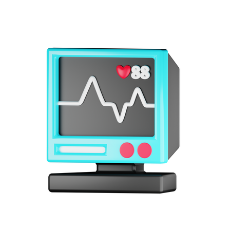 Ecg Machine  3D Icon