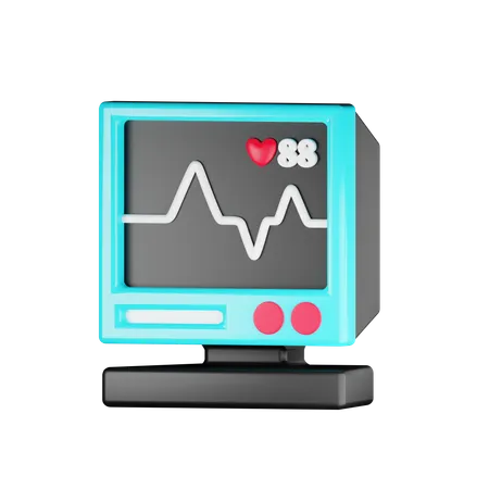 Ecg Machine  3D Icon