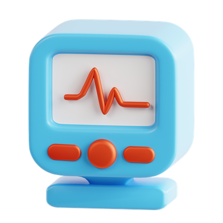 Ecg Machine  3D Icon