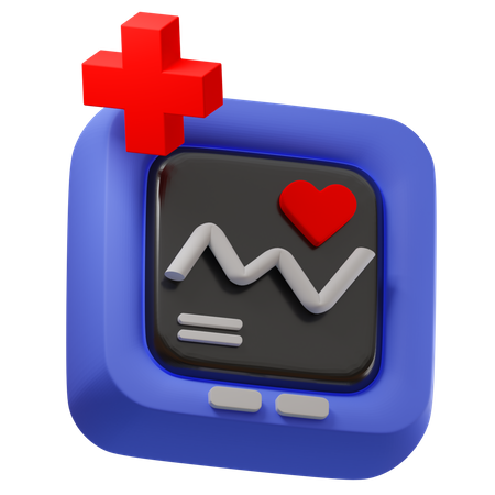 Ecg Machine  3D Icon