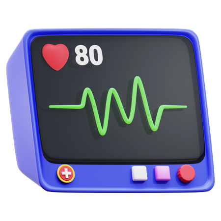 Ecg Machine  3D Icon