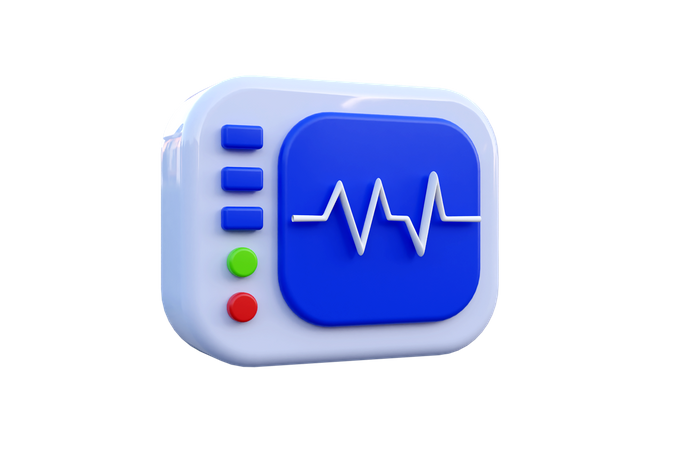 Ecg Machine  3D Icon