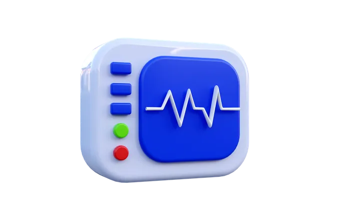 Ecg Machine  3D Icon