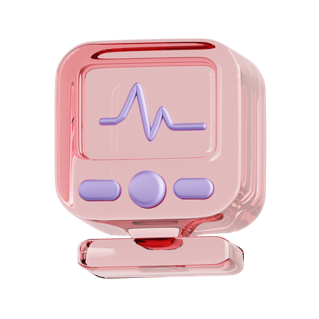 Ecg Machine  3D Icon