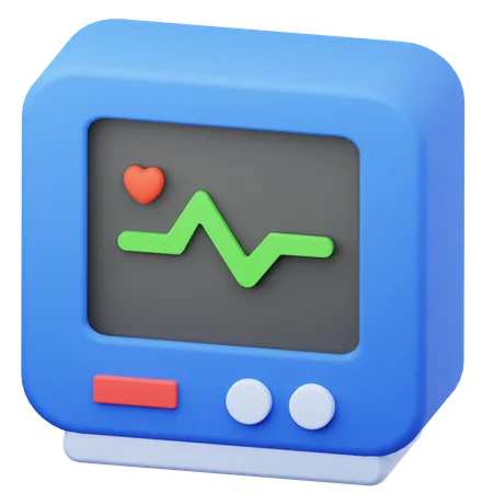 Ecg machine  3D Icon