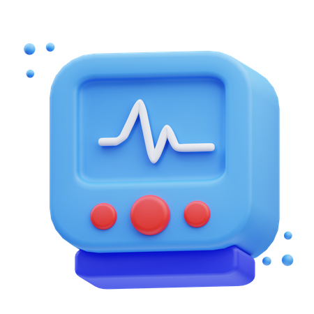 Ecg Machine  3D Icon