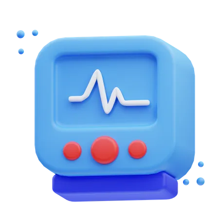 Ecg Machine  3D Icon