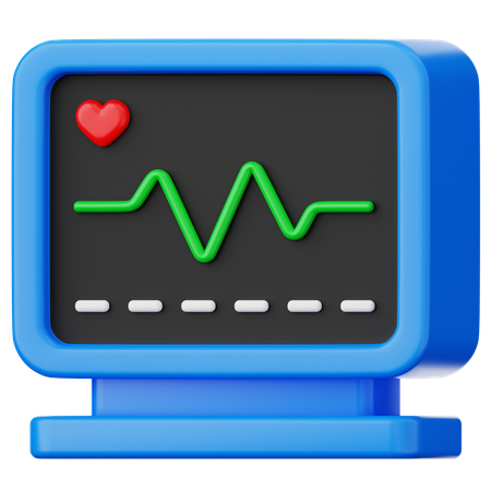 ECG Machine  3D Icon