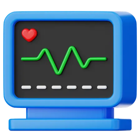 ECG Machine  3D Icon