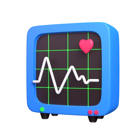 Ecg Machine  3D Icon