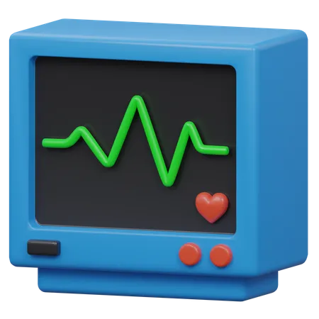 ECG Machine  3D Icon