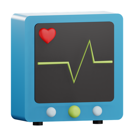 Ecg Machine  3D Icon