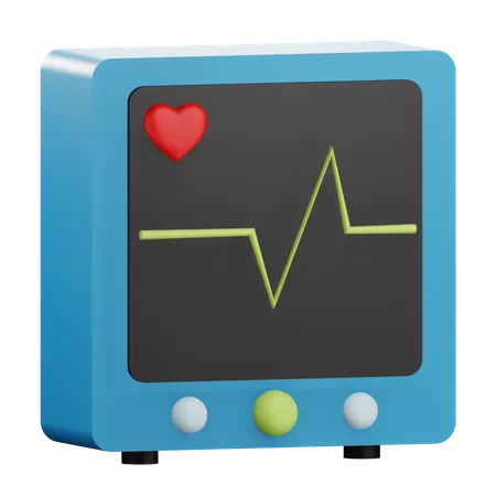 Ecg Machine  3D Icon