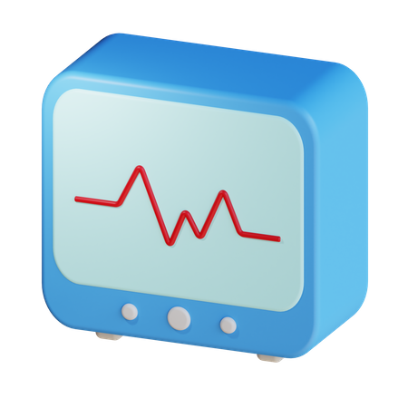 Ecg Machine  3D Icon