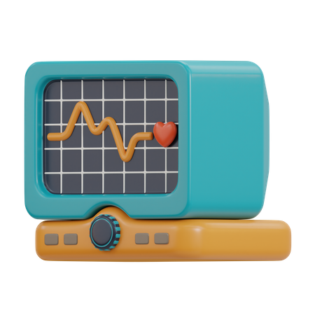 Ecg Machine  3D Icon