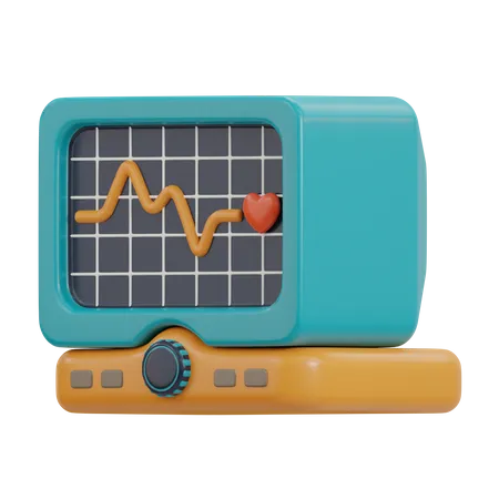 Ecg Machine  3D Icon