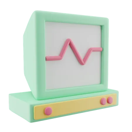 Ecg Machine  3D Icon