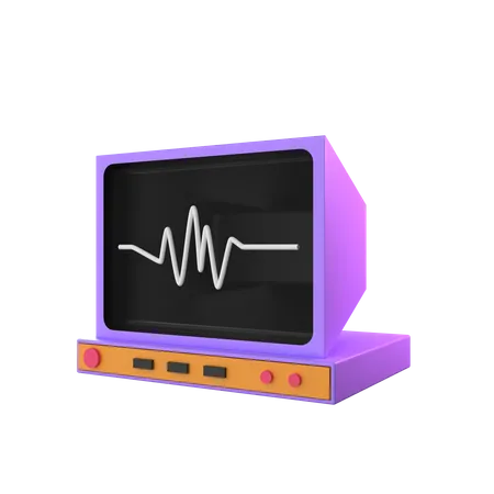 Ecg Machine  3D Icon