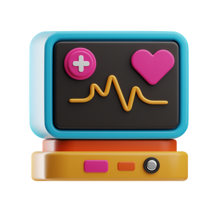 Ecg Machine  3D Icon