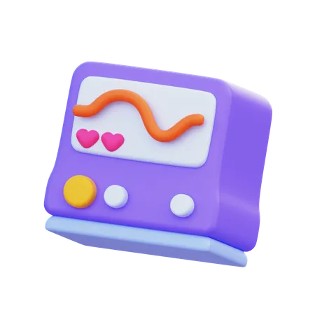 Ecg Machine  3D Icon