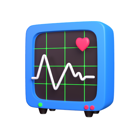 Ecg Machine  3D Icon