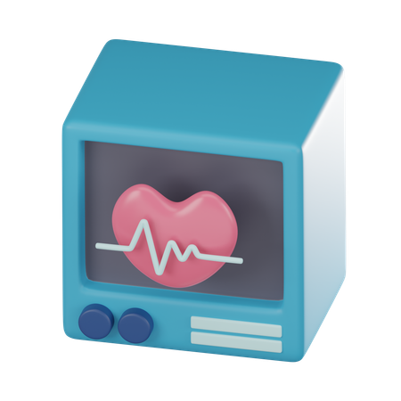 Ecg Machine  3D Icon