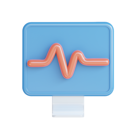 Ecg Machine  3D Illustration