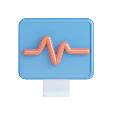 Ecg Machine  3D Illustration