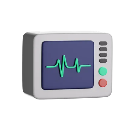 Ecg Machine  3D Illustration