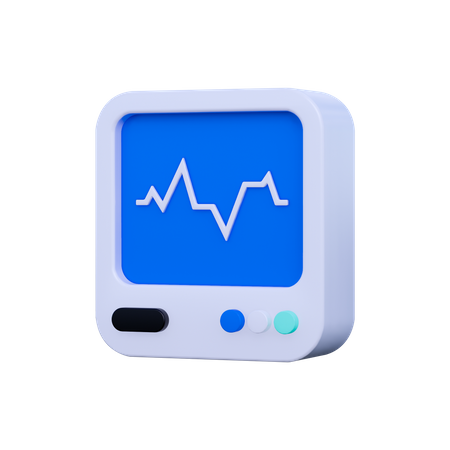 Ecg Machine  3D Illustration