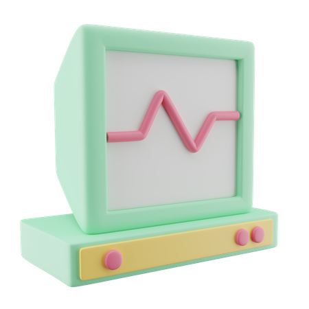 Ecg Machine  3D Icon