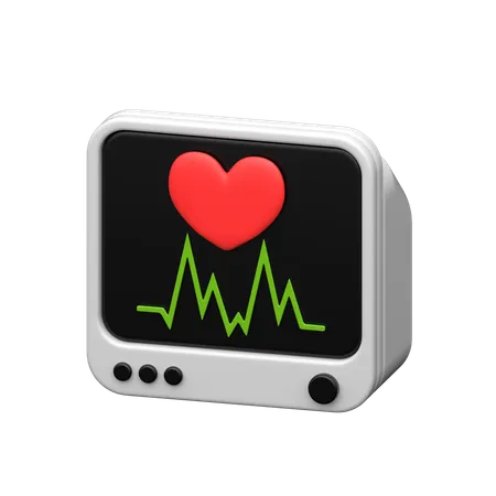 An ECG Monitor Short For Electrocardiogram Monitor Is A Medical Device Used To Continuously Monitor And Record The Electrical Activity Of The Heart Over A Period Of Time This Device Typically Consists Of Electrodes That Are Attached To The Patients Chest And Limbs Which Detect And Transmit The Electrical Signals Produced By The Heart The ECG Monitor Then Displays These Signals As A Visual Representation Known As An Electrocardiogram Which Provides Valuable Information About The Hearts Rhythm Rate And Overall Cardiac Health ECG Monitors Are Widely Used In Hospitals Clinics Ambulances And Other Healthcare Settings To Diagnose And Monitor Various Cardiac Conditions Such As Arrhythmias Heart Attacks And Heart Failure They Play A Crucial Role In Early Detection Assessment And Management Of Heart Related Problems Helping Healthcare Providers Deliver Timely And Appropriate Interventions To Patients 3D Icon