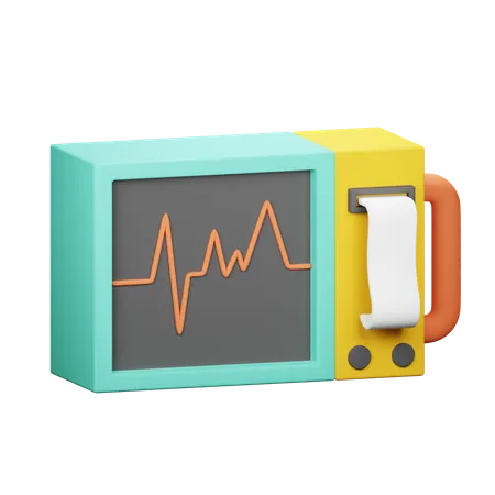 Ecg Monitor  3D Icon