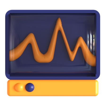 Ecg Monitor  3D Icon