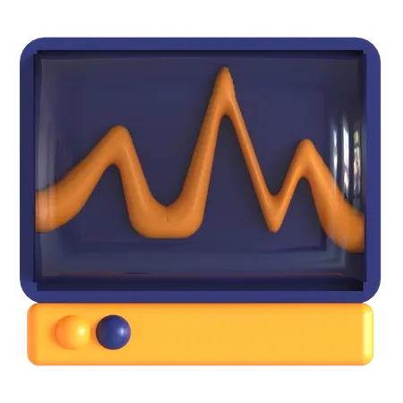 Ecg Monitor  3D Icon