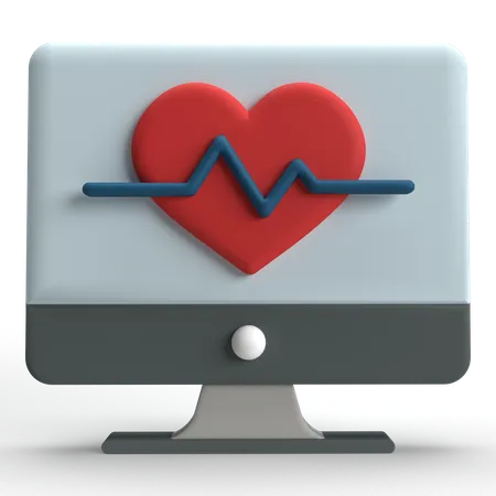 Ecg monitor  3D Icon