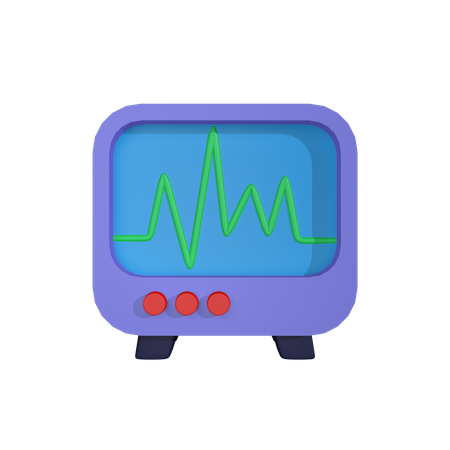 Ecg Monitor  3D Icon