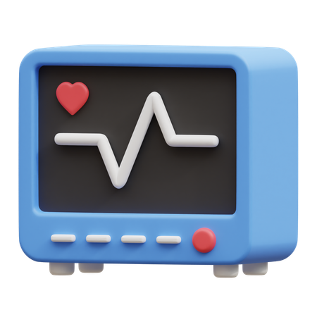 Ecg Monitor  3D Icon