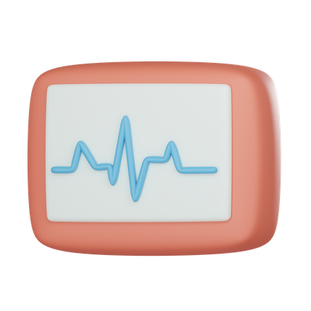 Ecg Monitor  3D Icon