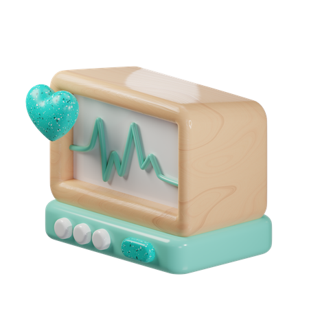 Ecg Monitor  3D Icon