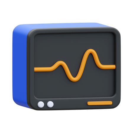 Ecg Monitor  3D Icon